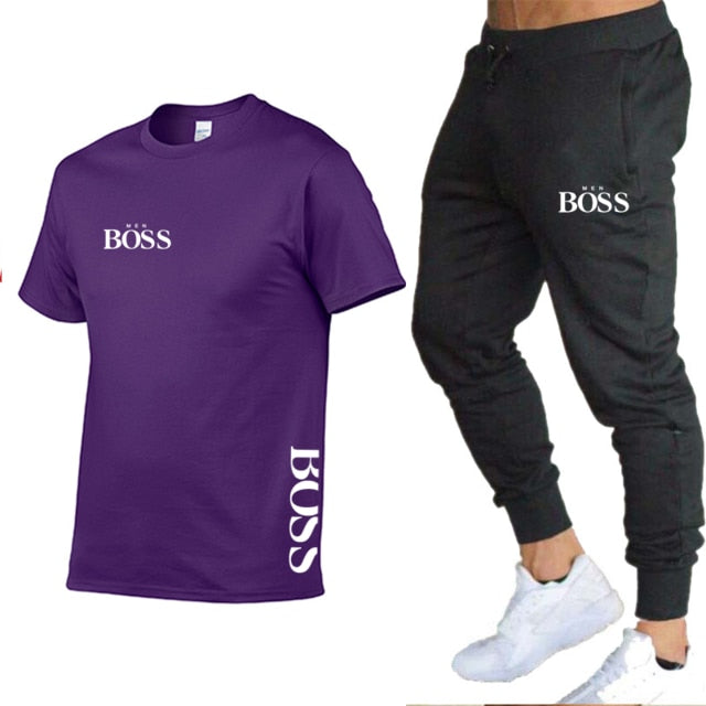 BOSS Brand Men's Track Suit Sportswear Track Suit Men's 2-Piece Set