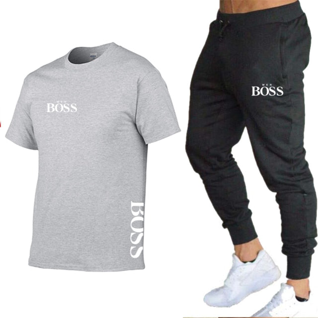 BOSS Brand Men's Track Suit Sportswear Track Suit Men's 2-Piece Set