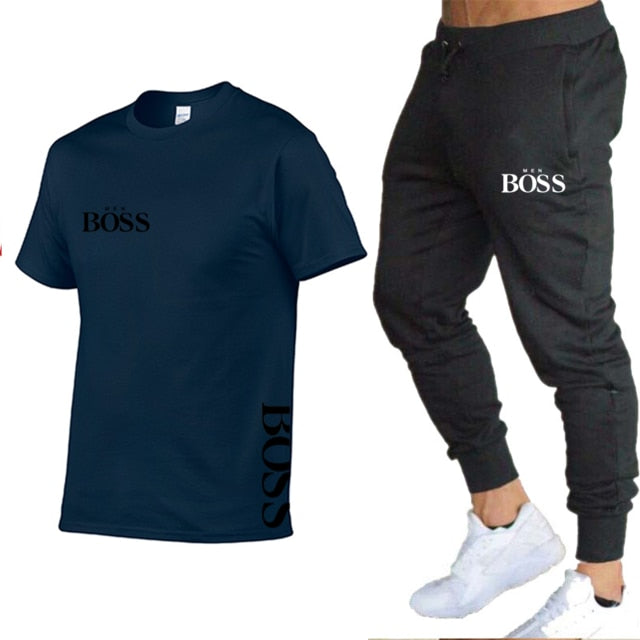 BOSS Brand Men's Track Suit Sportswear Track Suit Men's 2-Piece Set