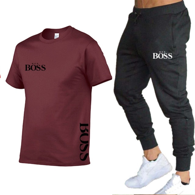 BOSS Brand Men's Track Suit Sportswear Track Suit Men's 2-Piece Set