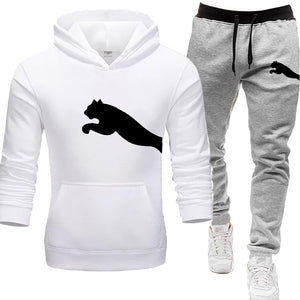 PUMA Mens hoodies+Pants pattern Sport Suits Casual Sweatshirts Tracksuit 2021
