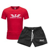 Men's T Shirts+Shorts Two Piece Tracksuit casual male