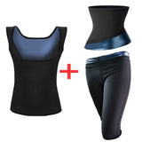 YBFDO Shapewear Suits for Women Sweat Sauna Pants Weight Loss Waist Trainer Corset Vest Gym Fitness Workout Tops Slimming Belt
