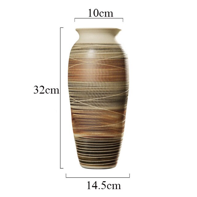 Ceramic Floor Large Vase Light Luxury Variety of Living Room Decoration Flower Arrangement Home Furnishings European Decorations