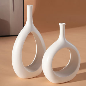 Art Vase Modern Design Outdoor Classic Flower Vases Ceramic Living Room Maceteros Decorativos Vases for Decoration BD50HP