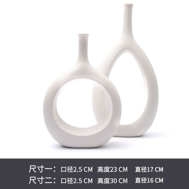 Art Vase Modern Design Outdoor Classic Flower Vases Ceramic Living Room Maceteros Decorativos Vases for Decoration BD50HP