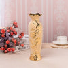 Baroque Luxury Resplendent Vase Gilded Flower Holder Resin Ceramic Flower Vase Decorative Vases Golden Decoration Plated Vase