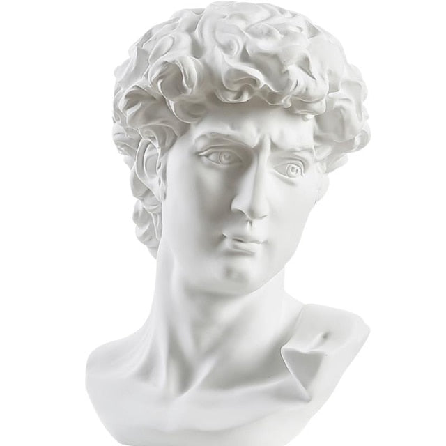 15cm David Head Bust Statue Mini Gypsum Statue Michelangelo Home Decoration Resin Art Craft Sketch Practice Gift Ornaments