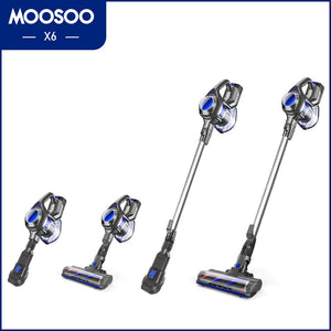 MOOSOO X6 Cordless Stick Vacuum Cleaner 12KPa Suction 120W 2200mAh 1.3L 4 in 1 Handheld Cleaner for Hard Floor Carpet Pet Hair