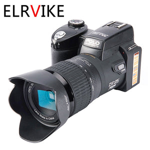 ELRVIKE 2021 HD Digital Camera POLO D7100 33Million Pixel Auto Focus Professional SLR Video Camera 24X Optical Zoom Three Lens
