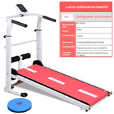 Treadmill Home Small Folding Style Fitness Equipment Mini Lengthened Stepper Three-in-one Multi-function Manual Adjustment
