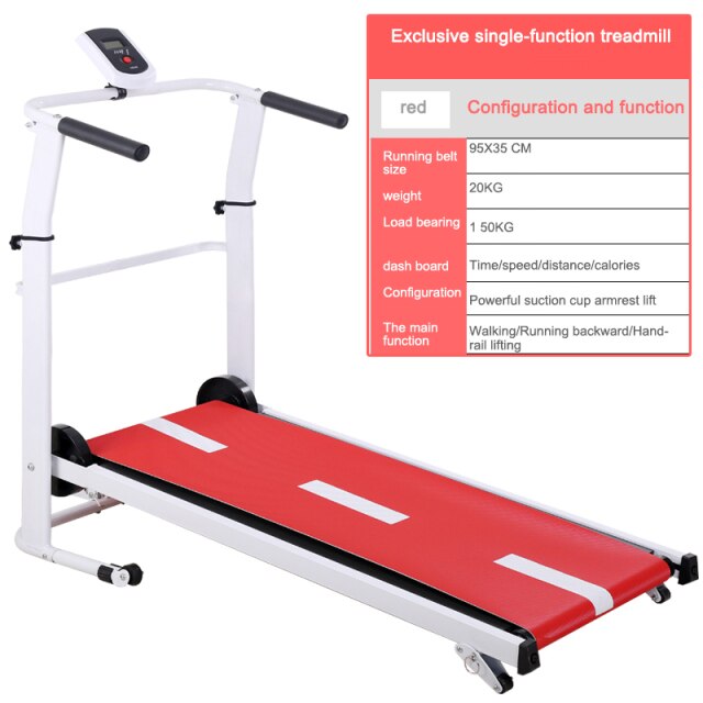 Treadmill Home Small Folding Style Fitness Equipment Mini Lengthened Stepper Three-in-one Multi-function Manual Adjustment