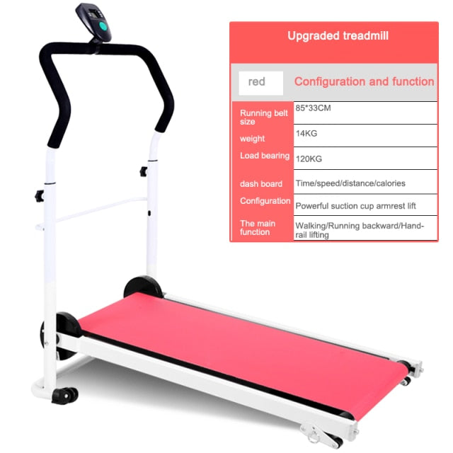 Treadmill Home Small Folding Style Fitness Equipment Mini Lengthened Stepper Three-in-one Multi-function Manual Adjustment