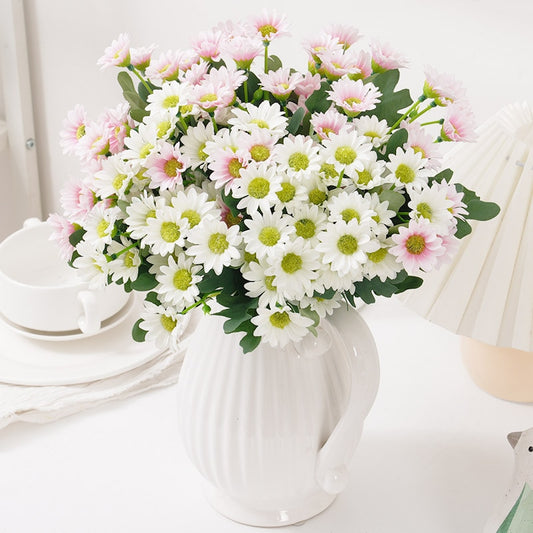 Autumn Artificial Daisy Flowers Silk Bouquet Fake Flower DIY Decor for Vase Home Wedding Christmas Decorative Household Products