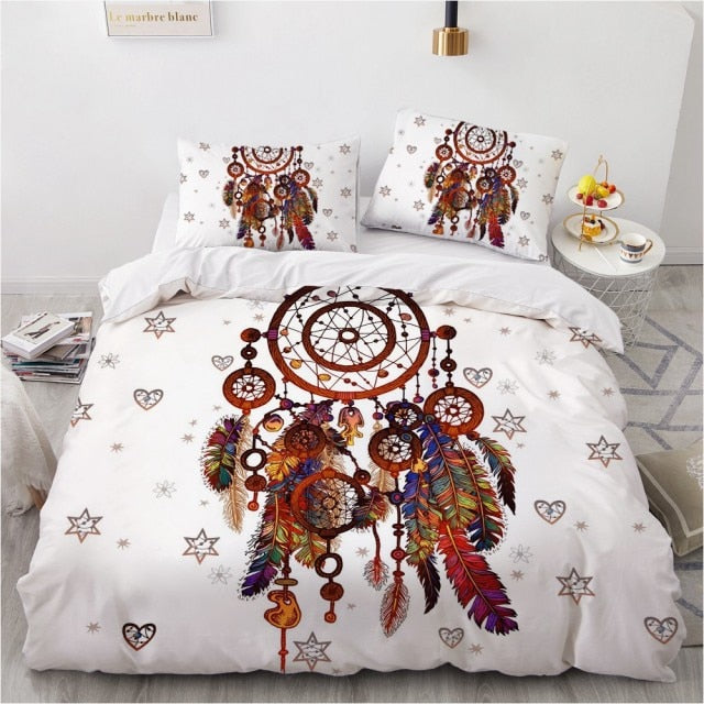 Mandala Luxury 3D Design Custom Bed Linen Comforter Quilt Cover Bedding Set Single King Queen Double Single Size Home Textile