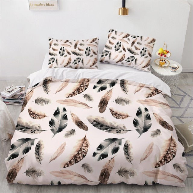 Mandala Luxury 3D Design Custom Bed Linen Comforter Quilt Cover Bedding Set Single King Queen Double Single Size Home Textile