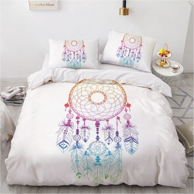 Mandala Luxury 3D Design Custom Bed Linen Comforter Quilt Cover Bedding Set Single King Queen Double Single Size Home Textile