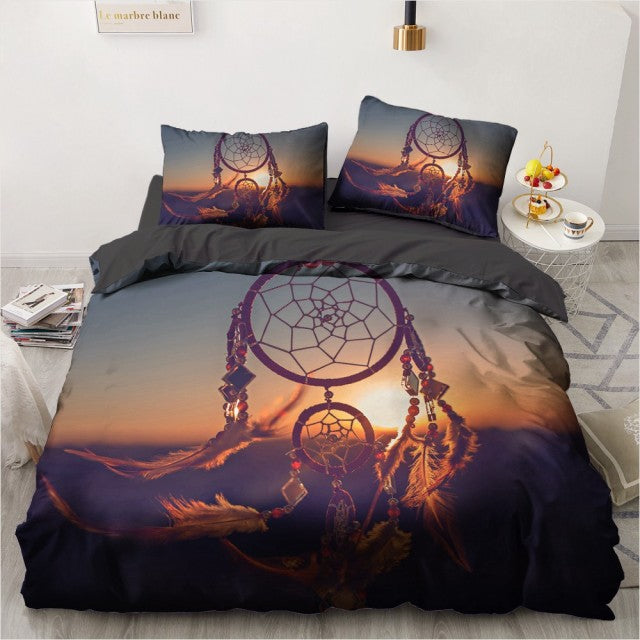 Mandala Luxury 3D Design Custom Bed Linen Comforter Quilt Cover Bedding Set Single King Queen Double Single Size Home Textile