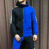 Men Sets Adults Jogger Sets Sportswear Hoodie Gym Zip Drawstring Pocket Striped Splicing Slim Fit Racksuit Set chandal hombre