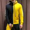 Men Sets Adults Jogger Sets Sportswear Hoodie Gym Zip Drawstring Pocket Striped Splicing Slim Fit Racksuit Set chandal hombre