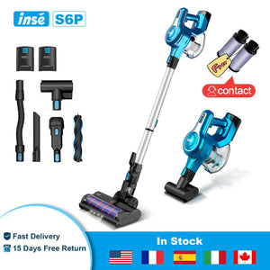Wireless Vacuum Cleaner INSE S6P 23Kpa Powerful Suction Cordless Vacuum Cleaner, Up To 80min Run-time Handheld Stick Aspirateur
