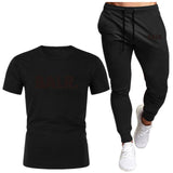 Sports Fitness BALR Men T-shirt Set+Pants 2 Pieces Sets Autumn Winter Hooded Tracksuit Male Sportswear Gym Sudadera Hombre