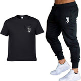 2 Pieces Mens Running Sets Tracksuit Men Short Sleeve T-shirt+Pants Sportswear Man Gym Training Fitness Sports Set Suit 2020