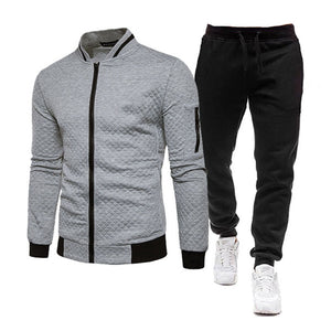 Men Sportswear Set Brand Mens Tracksuit Sporting Fitness Clothing Two Pieces Long Sleeve Jacket + Pants Casual Men&#39;s Track Suit