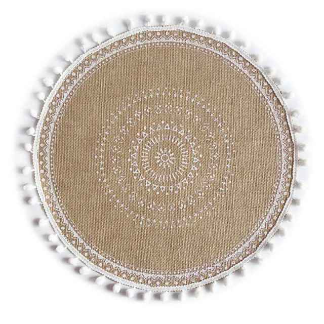 2021 New Coasters Large Size Table Mat Bohemia Macrame Cotton Braid Coaster Home Decor For Coffe Cup Plate Dish Coasters