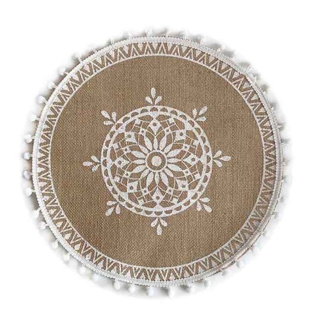 2021 New Coasters Large Size Table Mat Bohemia Macrame Cotton Braid Coaster Home Decor For Coffe Cup Plate Dish Coasters