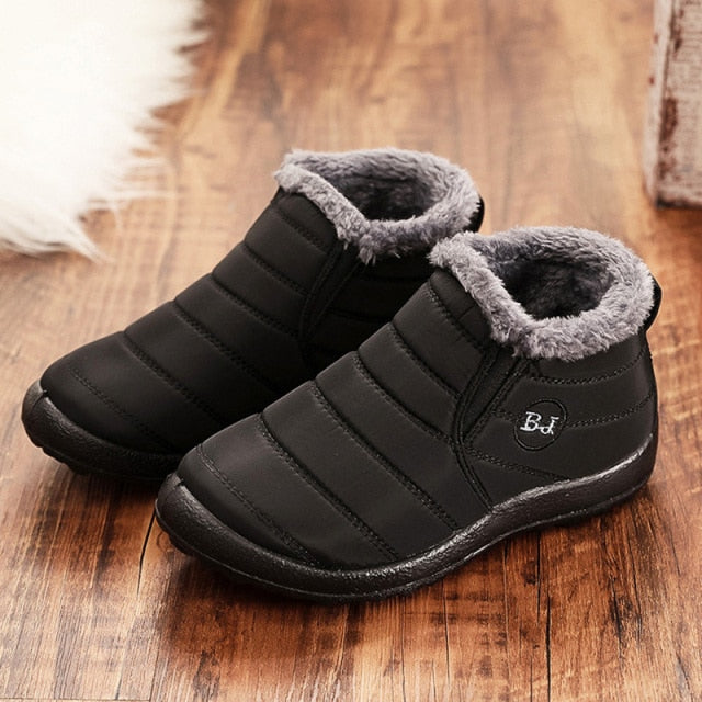 Women Casual Shoes Winter Sneakers Women Shoes Slip On Waterproof Women Vulcanized Shoes Fur Plush Warm Fashion Woman Sneakers