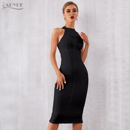 Adyce 2022 New Summer White Women Bodycon Bandage Dress Elegant Tank Sexy Sleeveless Club Celebrity Evening Runway Party Dresses