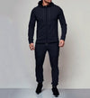 2PCS Men Tracksuit Sport Jacket+Pants Casual Sport Jogging Athletic Trainer Suit