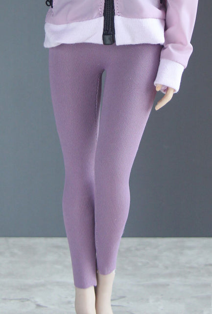 HOTPLUS HP065 HP064 1/6 Scale Female Soldier Sportwear Suit pink Jacket Yoga Pencil Pants for 12 inch Action Figure Body doll