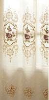 High-grade European Hollow Embroidery Semi-shading Curtains for Living Dining Room Bedroom.
