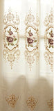 High-grade European Hollow Embroidery Semi-shading Curtains for Living Dining Room Bedroom.