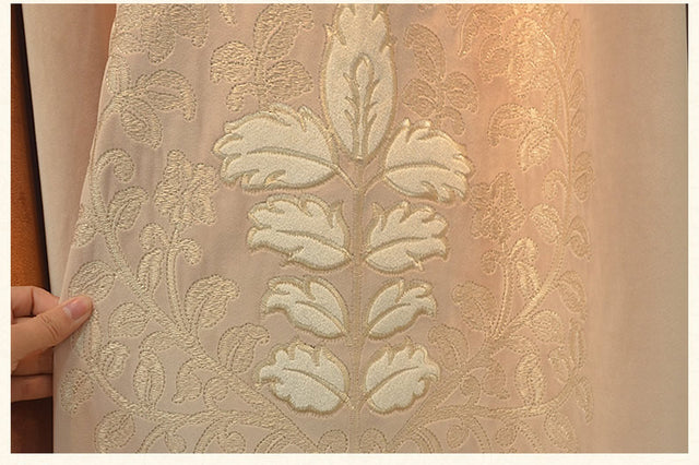 2022 American French Curtains for Living Room Bedroom European Luxury Curtains Neo-classical High-end Chenille Embroidery Velvet