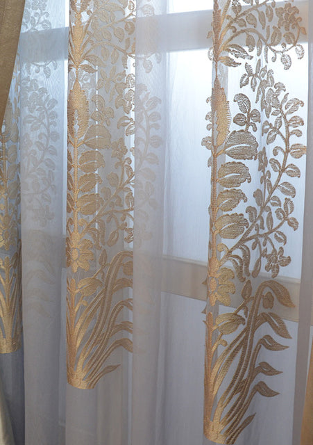 2022 American French Curtains for Living Room Bedroom European Luxury Curtains Neo-classical High-end Chenille Embroidery Velvet