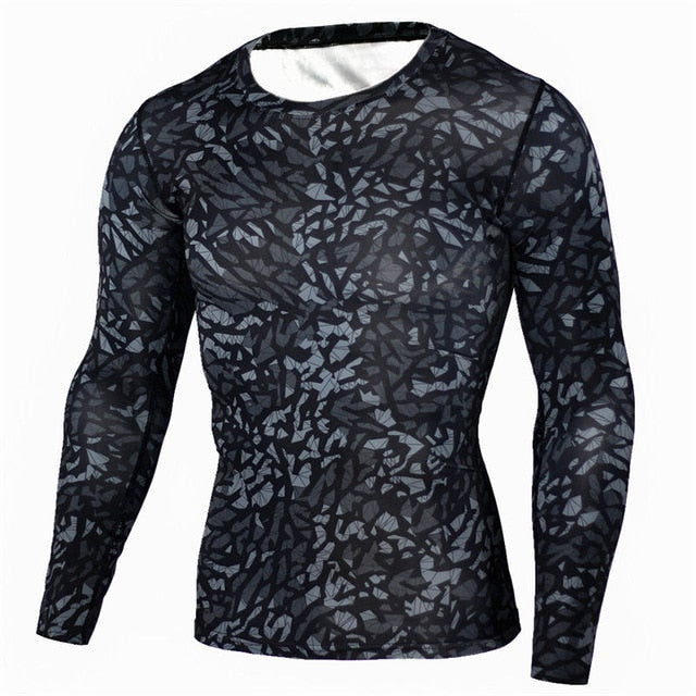 New Camouflage Compression Crossfit Workout Top