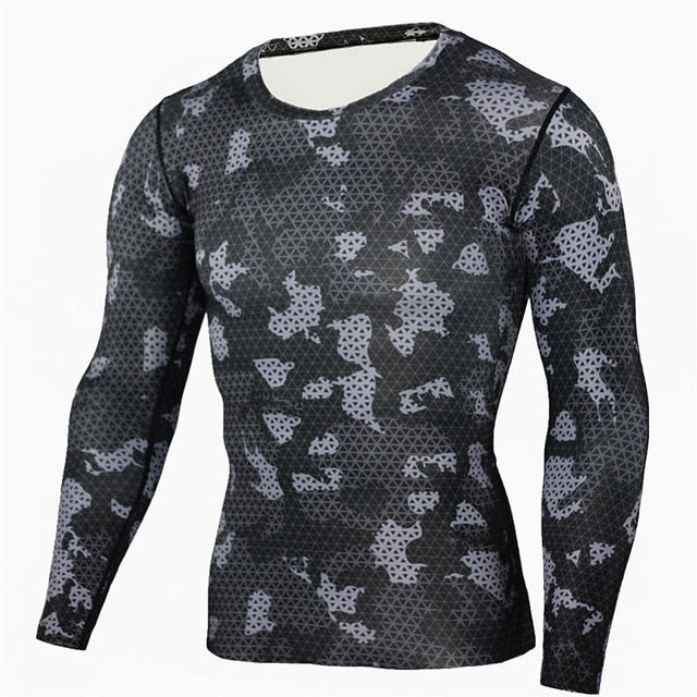 New Camouflage Compression Crossfit Workout Top