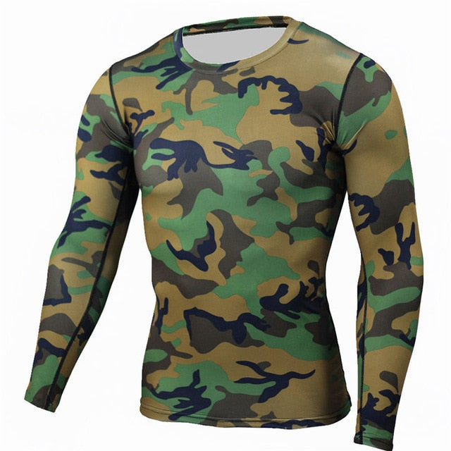 New Camouflage Compression Crossfit Workout Top