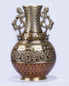 Europe H25CM bronze color vintage vase home decoration floor vase alloy metal flower vase for home decoration table vase 012A